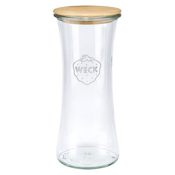 Barattolo da 700 ml WECK RR80 con coperchio di legno