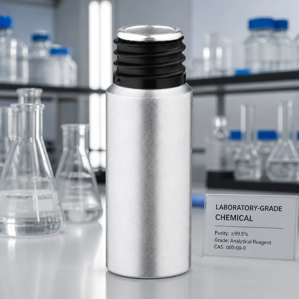 Bottiglia in alluminio decapato da 20 ml Pratico flacone in alluminio decapato da 20 ml con filettatura da 18 mm per un dosaggio preciso