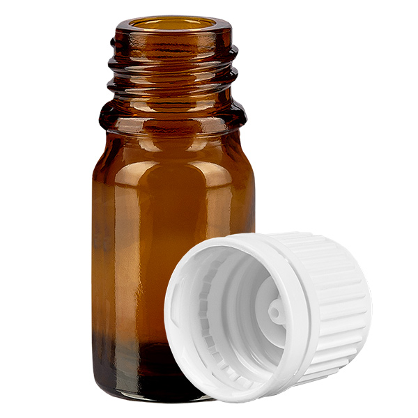 Bottiglia da 5ml 11mm SV bianco OV BrownLine UT18/5