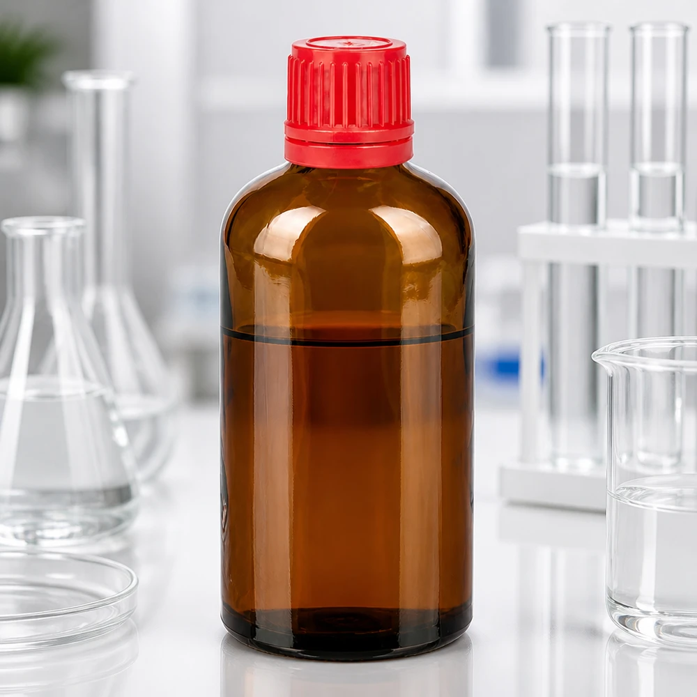 Bottiglia da 100ml 11mm SV rosso OV BrownLine UT18/100 Flacone dosatore preciso da 100 ml in vetro ambrato con collo stretto da 11 mm per l'erogazione goccia a goccia