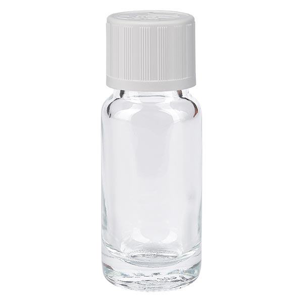 Flacone da farmacia trasparente da 10 ml. SV STD KiSi bianco/11mm ApoGlas Flacone da farmacia trasparente da 10 ml. SV STD KiSi bianco/11mm ApoGlas