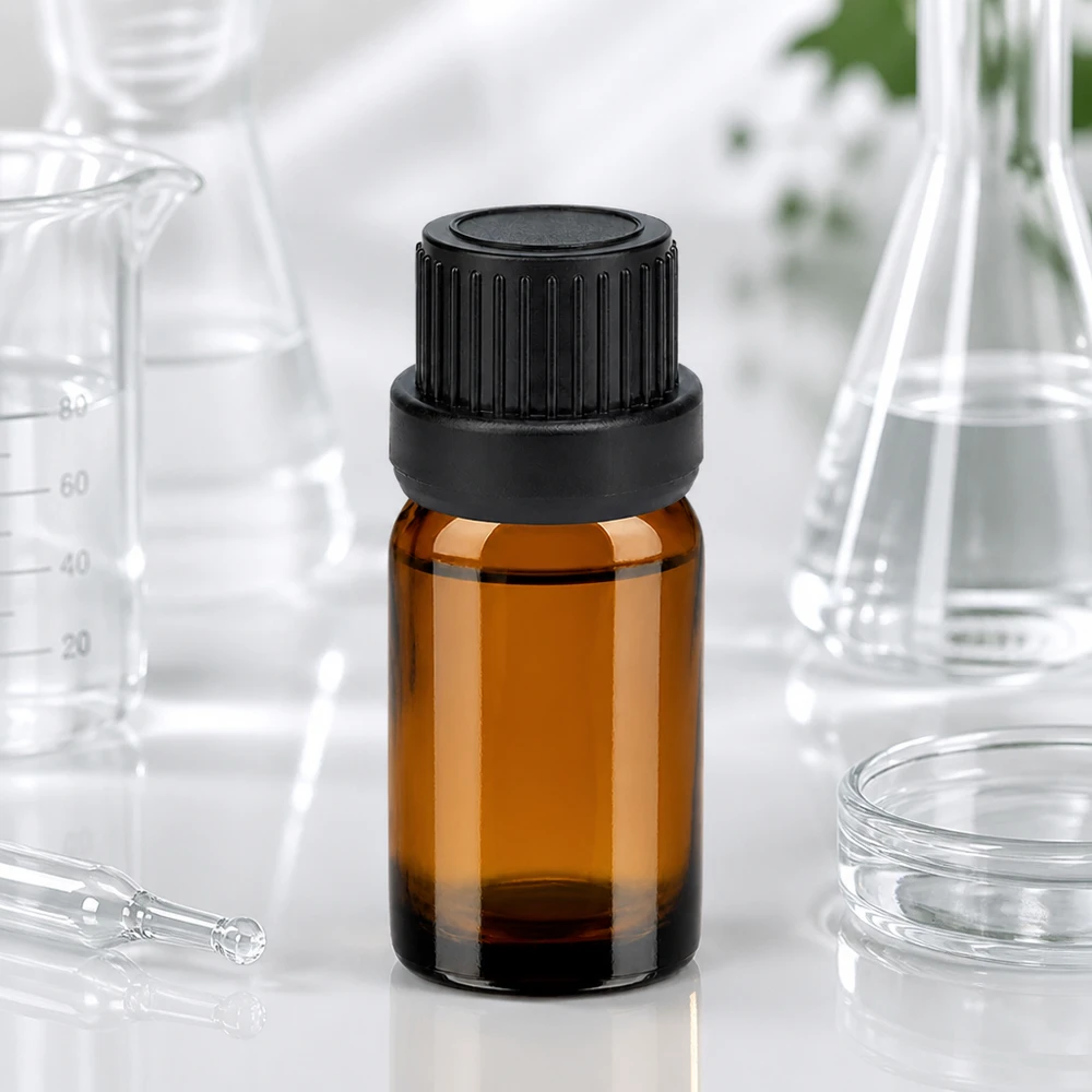 Bottiglia da 5ml 11mm SV nero OV BrownLine UT18/5 Flacone in vetro ambrato di alta qualità da 5 ml con protezione UV e tappo a vite nero per applicazioni di laboratorio