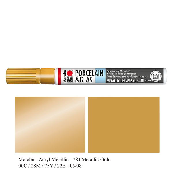 Matita per pittura oro 1-2mm per vetro/porcellana (084)