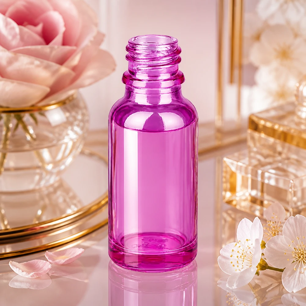 Bottiglia da farmacia da 20 ml PurpleLine UT18/20 UNiTWIST Bottiglia in vetro premium da 20 ml PurpleLine viola trasparente con il collaudato sistema UT18/20 UNiTWIST