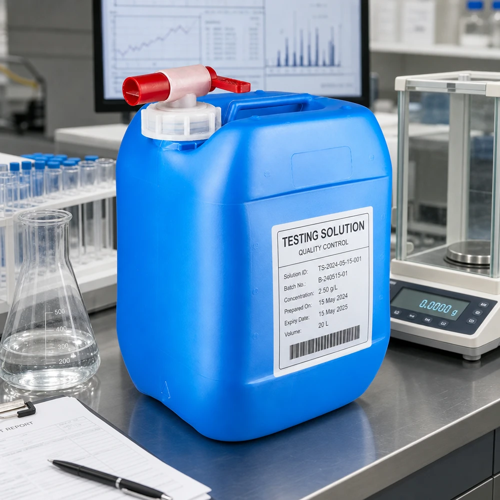 Tanica blu per liquidi da 10 litri con rubinetto di scarico per applicazioni professionali di laboratorio