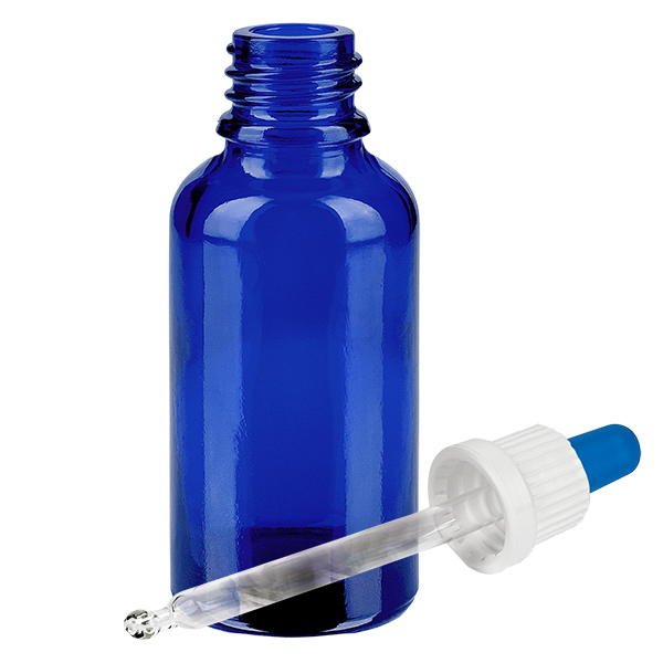 Bottiglia per pipette da 30ml bianco/blu OV BlueL. UT18/30