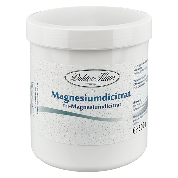 Tri-magnesio dicitrato (anidro) 500g Doktor-Klaus Tri-magnesio dicitrato (anidro) 500g Doktor-Klaus