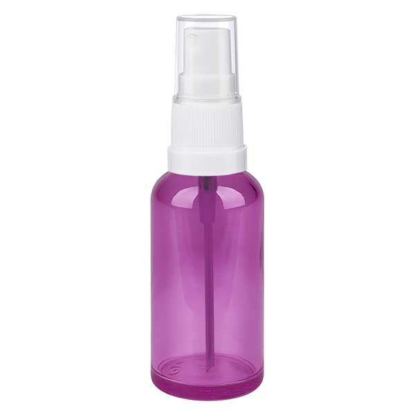 Flacone spray da 50 ml bianco/trasparente Standard PurpleLine UT18/50