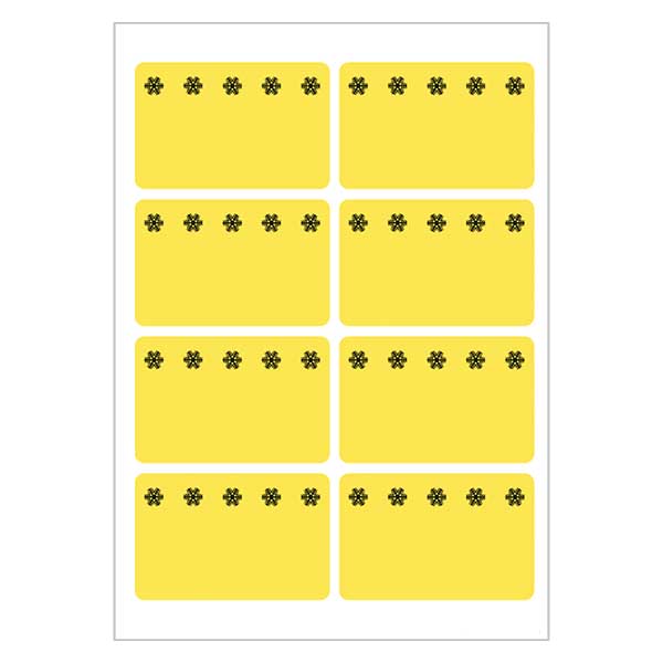 Etichette per congelatore gialle (48 adesivi) 26x40 mm Etichette per congelatore gialle (48 adesivi) 26x40 mm