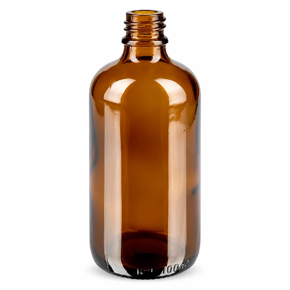 Bottiglia da 100ml 11mm SV bianco OV BrownLine UT18/100 Flacone in vetro con protezione UV da 100 ml di colore ambrato ideale per l'omeopatia e i fiori di Bach