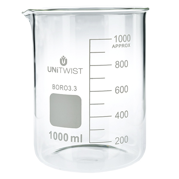 Bicchiere da 1000 ml in borosilicato, stampo basso UNiTWIST Bicchiere da 1000 ml in borosilicato, stampo basso UNiTWIST