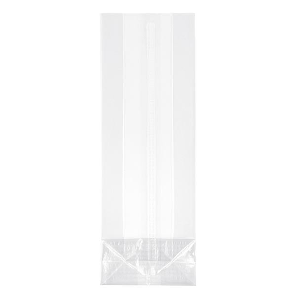 100 sacchetti di fondo in blocco 90+50x280mm con cucitura sigillata, 40µm