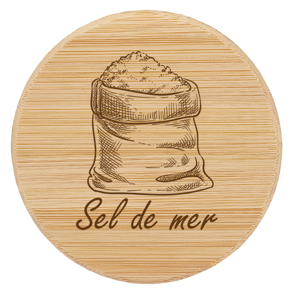 Coppia in legno "sel de mer" per WECK RR60 Coppia in legno "sel de mer" per WECK RR60