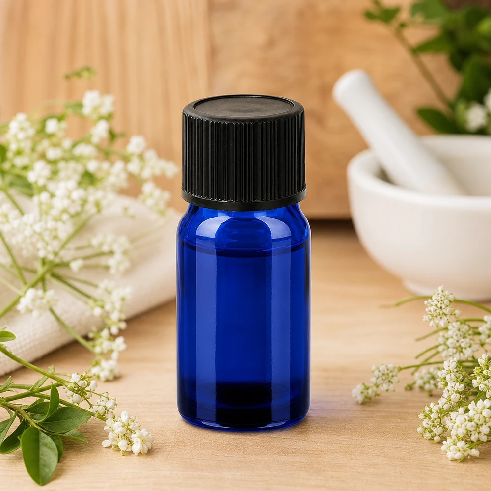 Flacone contagocce da 5 ml 1 mm nero STD BlueLine UT18/5 Flacone farmaceutico in vetro da 5 ml con filettatura standard UT18/5 per applicazioni mediche