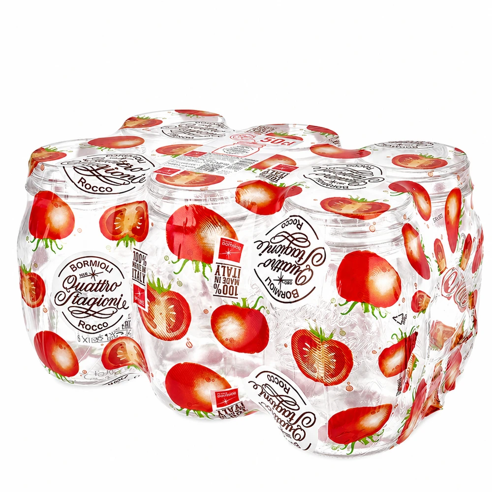 Quattro Stagioni 700ml set di 6 barattoli per conserve con coperchio motivo fragola Barattoli per conserve italiani Bormioli Rocco