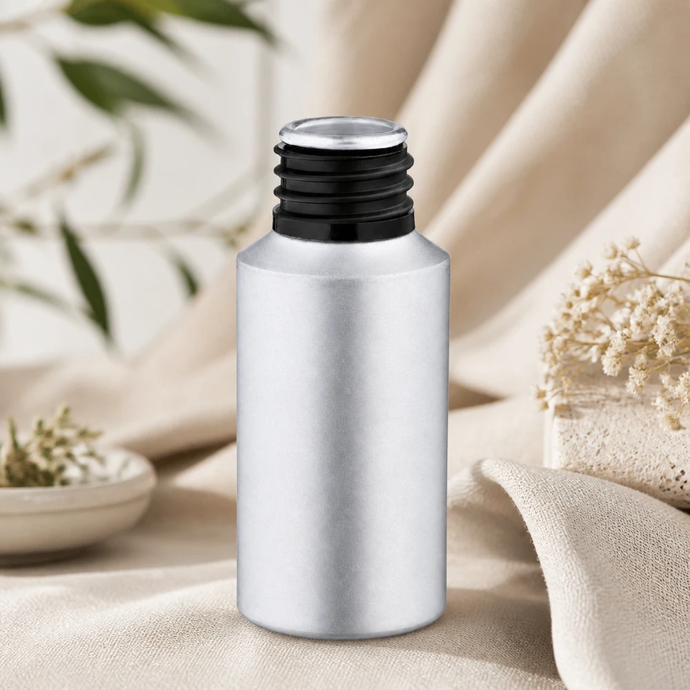 Bottiglia in alluminio decapato da 30 ml Pratico flacone in alluminio da 30 ml in formato tascabile, perfetto per i viaggi e gli spostamenti
