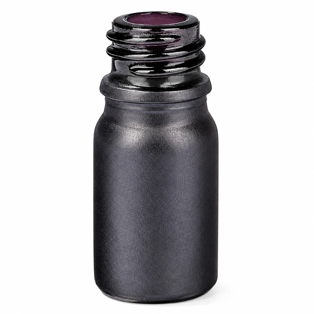 Flacone farmaceutico da 5 ml BlackLine UT18/5 UNiTWIST Flacone in vetro viola di alta qualità da 5 ml BlackLine UT18/5 UNiTWIST con superficie nera