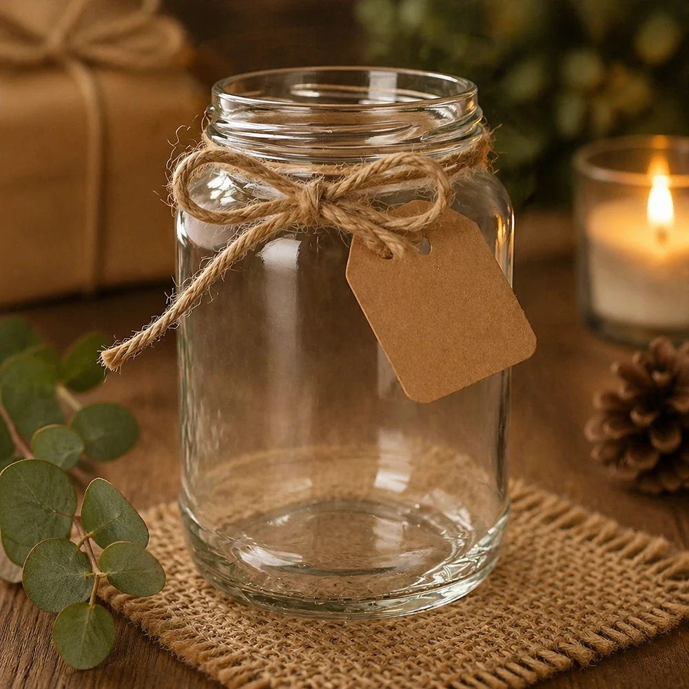 UNiTWIST Runda1700 - Barattolo capacità 1700ml TO100 UNiTWIST Runda1700 tumbler 1700ml TO100 decorativi con cordoncino di iuta etichetta regalo decorazione rustica