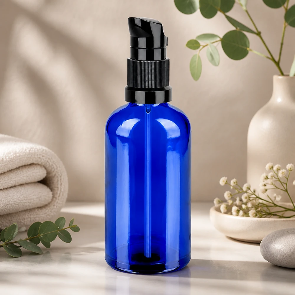Flacone a pompa da 100 ml nero STD BlueLine UT18/100 Flacone a pompa da 100 ml nero STD BlueLine UT18/100