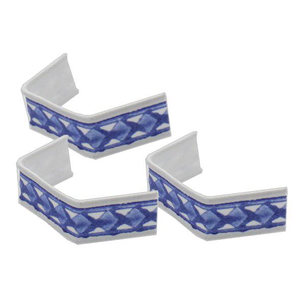 1 graffetta a U di carta, lunghezza 40, blu/bianco