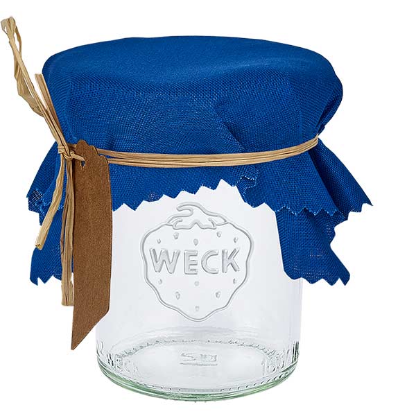 Coprigioielli in tessuto blu 15cm quadrato