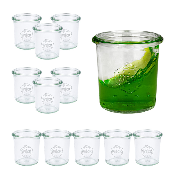 Set di 12 vasetti Weck da 140 ml con tumbler