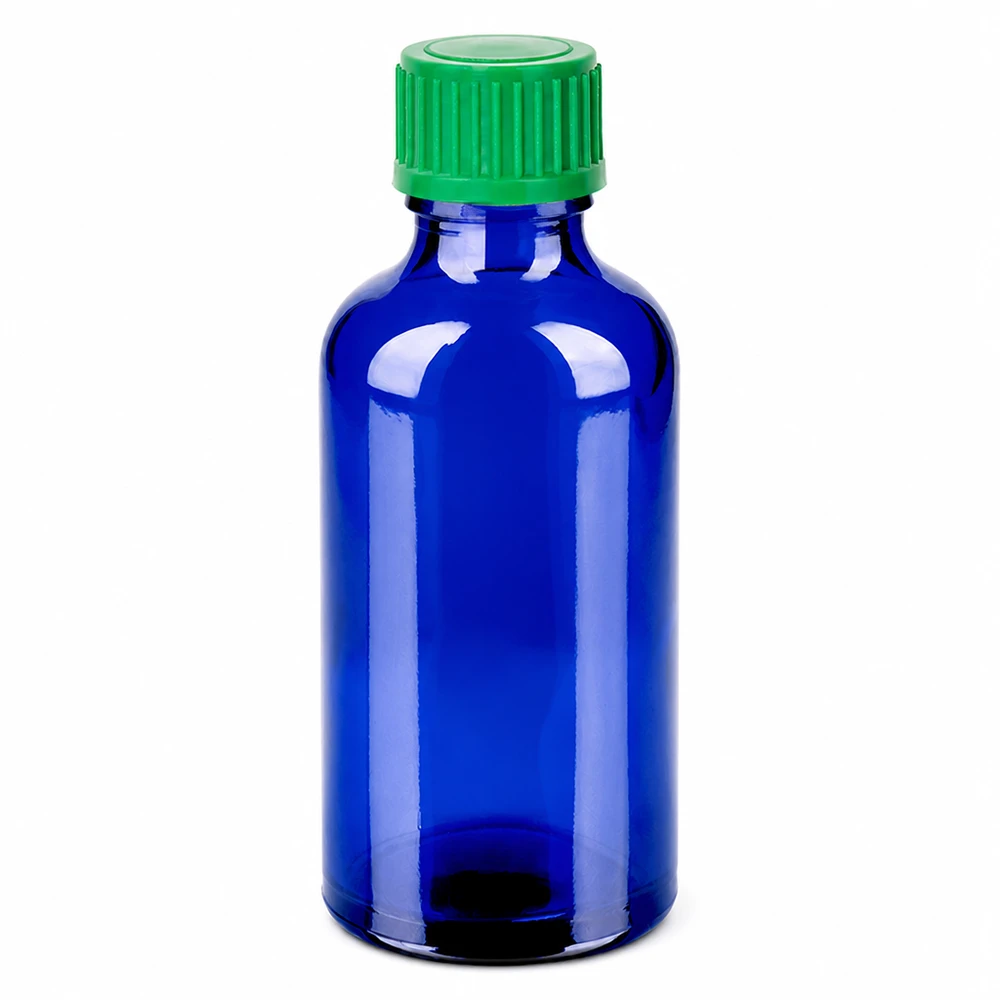 Flacone contagocce da 50 ml 0,8 mm verde STD BlueLine UT18/50 Flacone dosatore blu da 50 ml con punta contagocce fine da 0,8 mm STD BlueLine