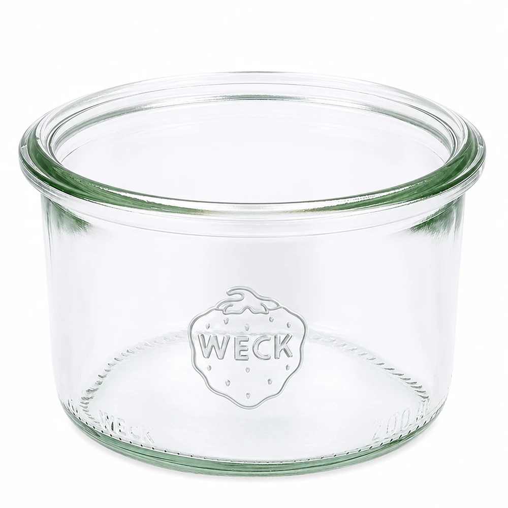 Bicchieri da 200 ml WECK RR80 WECK vaso da 200 ml RR80 per conserve e barattoli con logo WECK