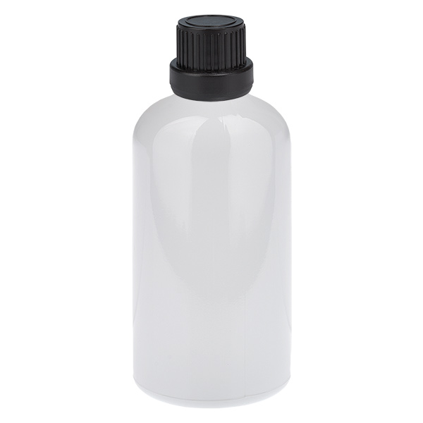 Flacone contagocce da 100 ml, 2 mm, nero, tappo di sicurezza WhiteLine UT18/100 Flacone contagocce da 100 ml, 2 mm, nero, tappo di sicurezza WhiteLine UT18/100