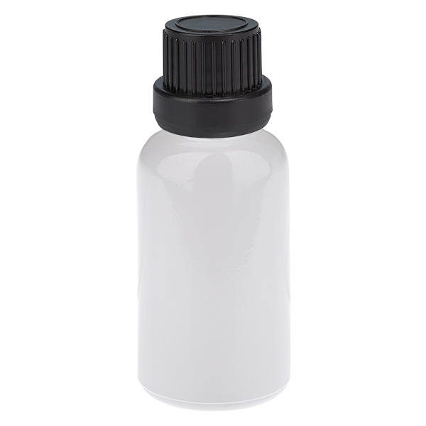 Flacone da 20 ml con tappo a vite da 11 mm nero Tappo di sicurezza WhiteLine UT18/20 Flacone da 20 ml con tappo a vite da 11 mm nero Tappo di sicurezza WhiteLine UT18/20