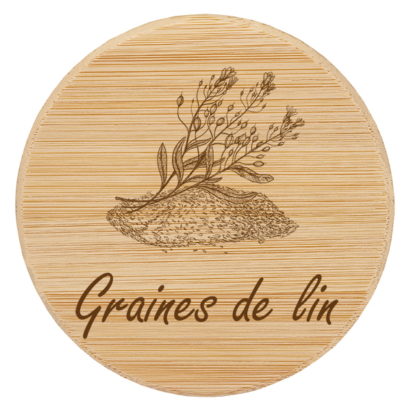Cassetta in legno "Graines de lin" per WECK RR100 Cassetta in legno "Graines de lin" per WECK RR100