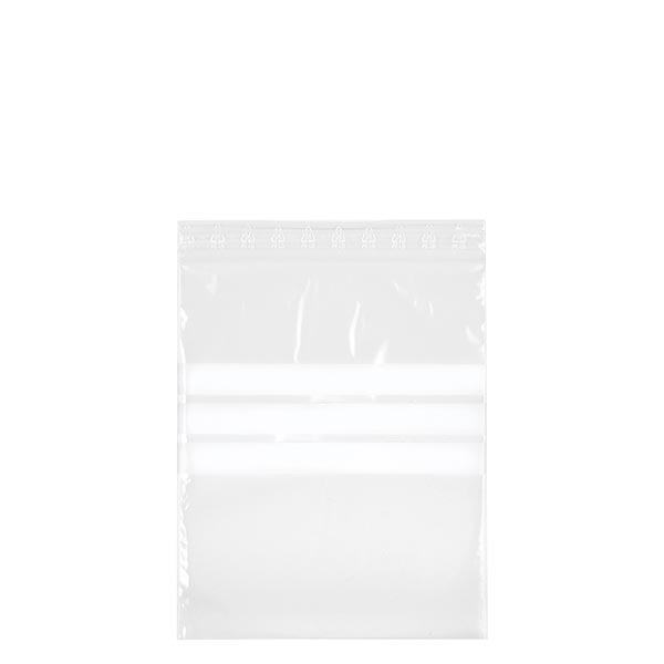 100 sacchetti PolyZip 180x250mm con campo di etichettatura, 50µm