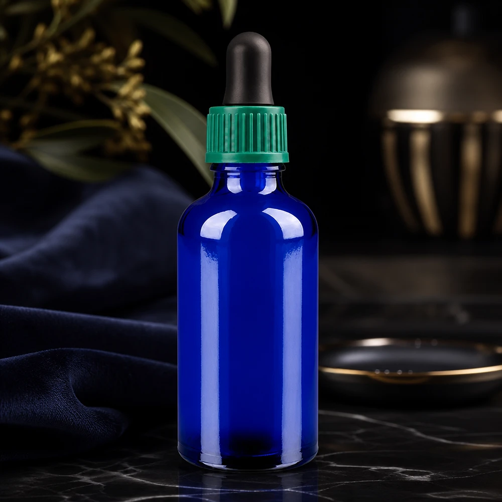 Flacone contagocce da 50 ml 0,8 mm verde STD BlueLine UT18/50 Flacone contagocce di precisione da 50 ml ideale per sieri e concentrati cosmetici