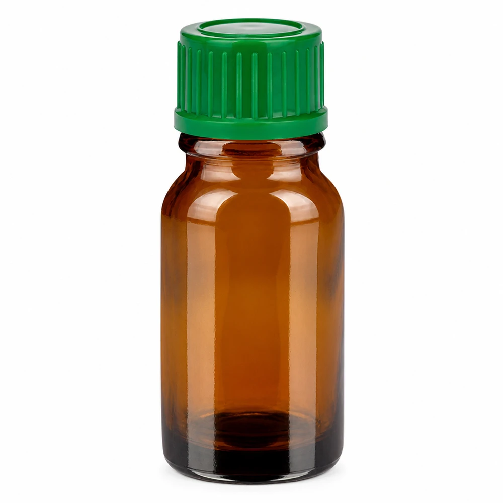 Bottiglia da 10ml 11mm SV verde STD BrownLine UT18/10 Fiala da 10 ml in vetro ambrato con protezione dai raggi UV e pratico tappo verde