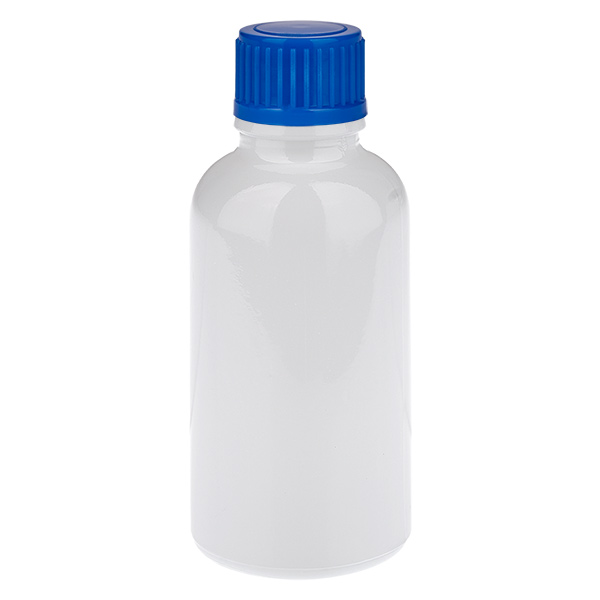 Flacone da 30 ml con tappo a vite blu standard WhiteLine UT18/30 Flacone da 30 ml con tappo a vite blu standard WhiteLine UT18/30