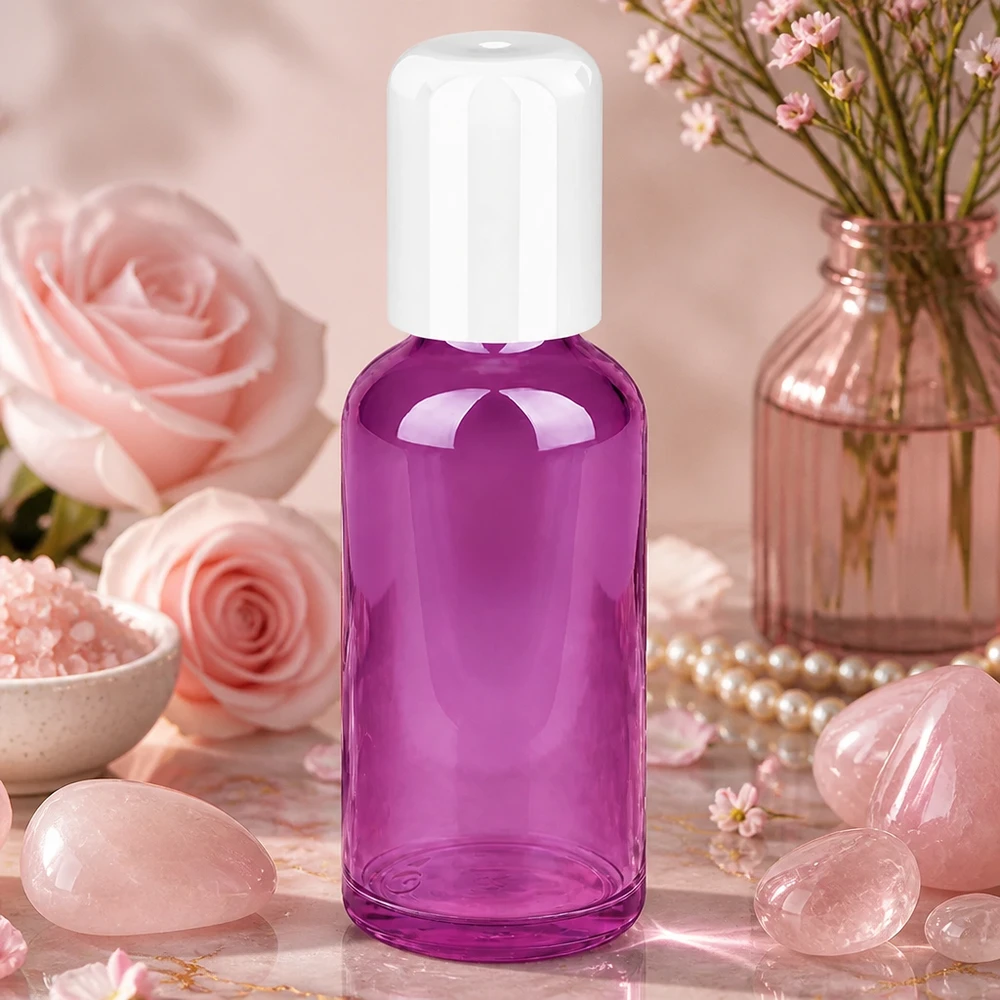 Flacone roll-on da 50 ml bianco Standard PurpleLine UT18/50 Flacone roll-on da 50 ml di alta qualità, di colore viola, per conservare a lungo i liquidi.