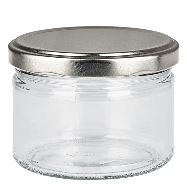 Vaso rotondo da 540 ml + coperchio BasicSeal argento opaco UNiTWIST.