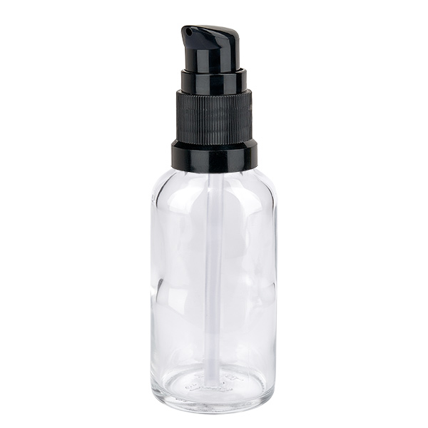 Flacone a pompa da 30 ml nero STD ClearLine UT18/30