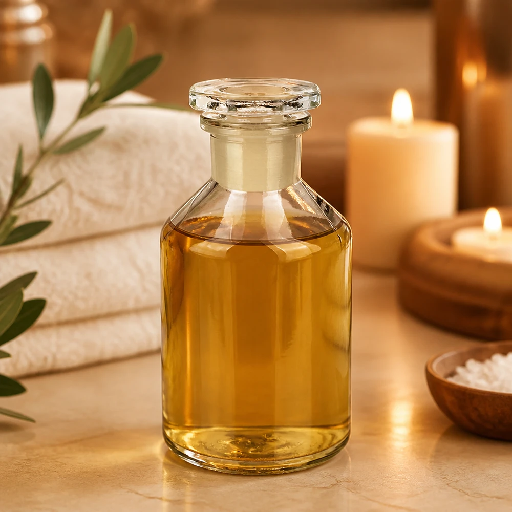 Bottiglia a collo alto 50ml in vetro trasparente con tappo a collo stretto Bottiglia a collo corto da 50 ml trasparente con tappo in vetro, per un’atmosfera di benessere a lume di candela
