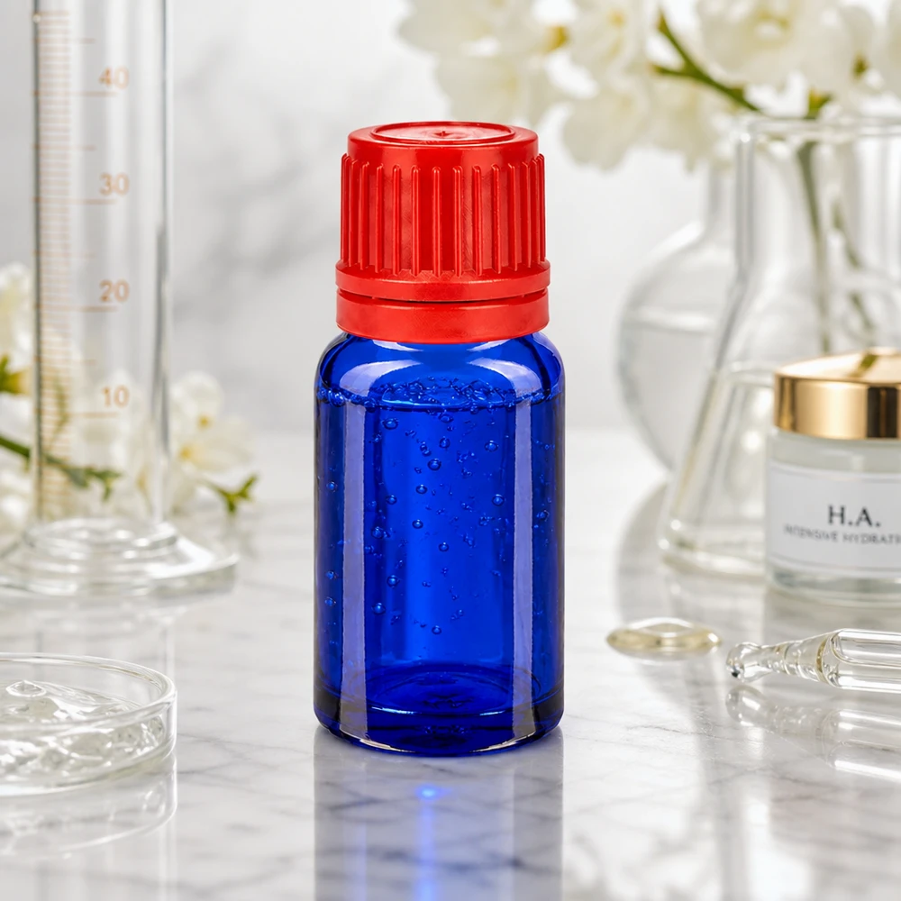 Flacone da 10ml 11mm SV rosso OV BlueLine UT18/10 Flacone in vetro viola da 10 ml con tappo rosso antimanomissione per preparazioni farmaceutiche