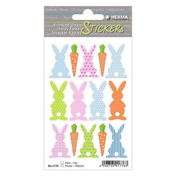 Adesivi "Coniglietto rally" (14 adesivi trasparenti)