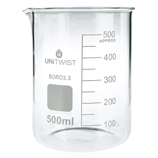 Bicchiere 500ml borosilicato, stampo basso UNiTWIST Bicchiere 500ml borosilicato, stampo basso UNiTWIST