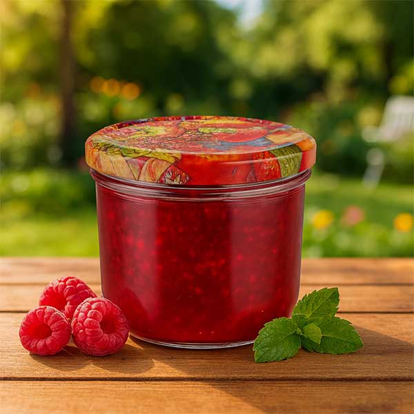 Bicchieri da 230 ml + coperchio BasicSeal con decorazione di frutta UN..