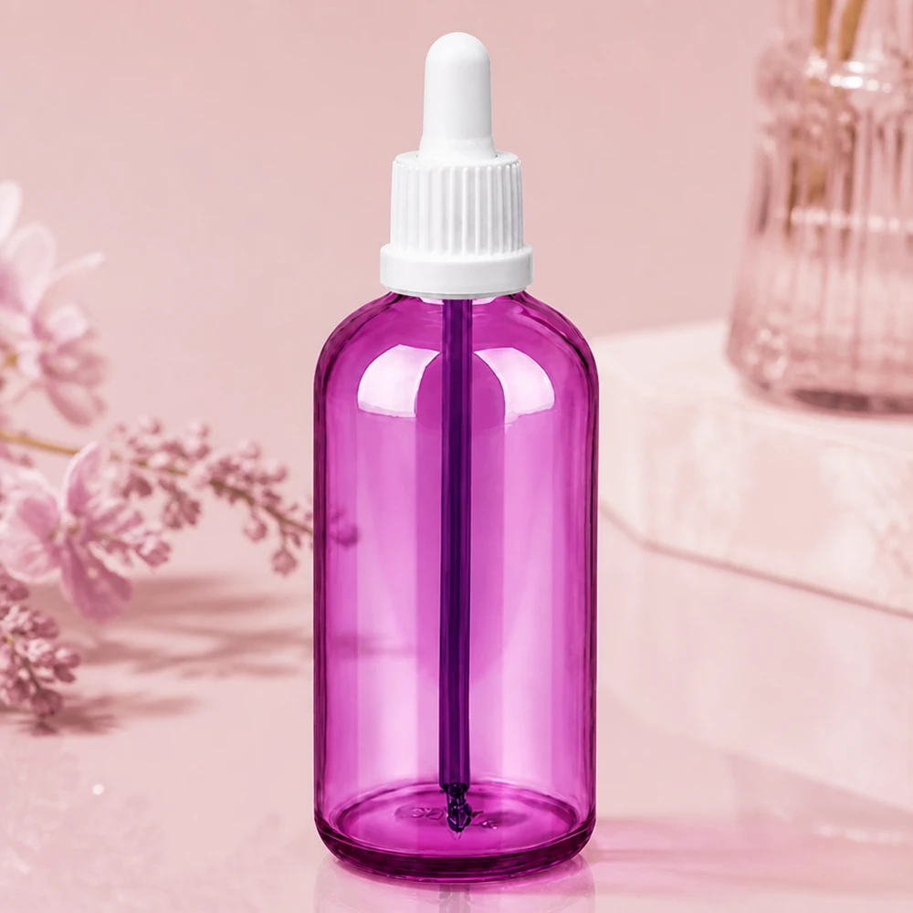 Bottiglia da 100 ml con tappo a vite bianco Originality PurpleLine UT18/100 Elegante flacone per pipette da 100 ml in viola con sistema di chiusura preciso UT18/100