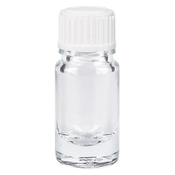 Flacone da farmacia trasparente da 5 ml. SV STD bianco/11mm ApoGlas