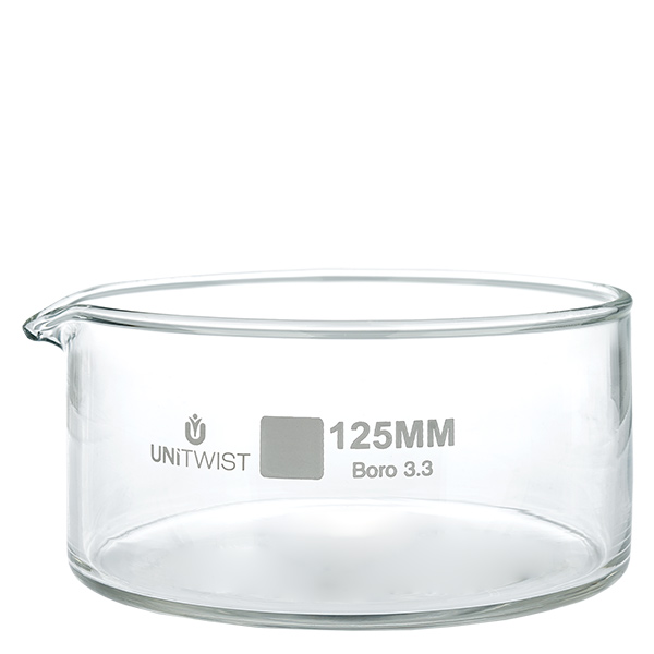 Piatto per cristallizzazione ø125mm in vetro borosilicato UNiTWIST Piatto per cristallizzazione ø125mm in vetro borosilicato UNiTWIST