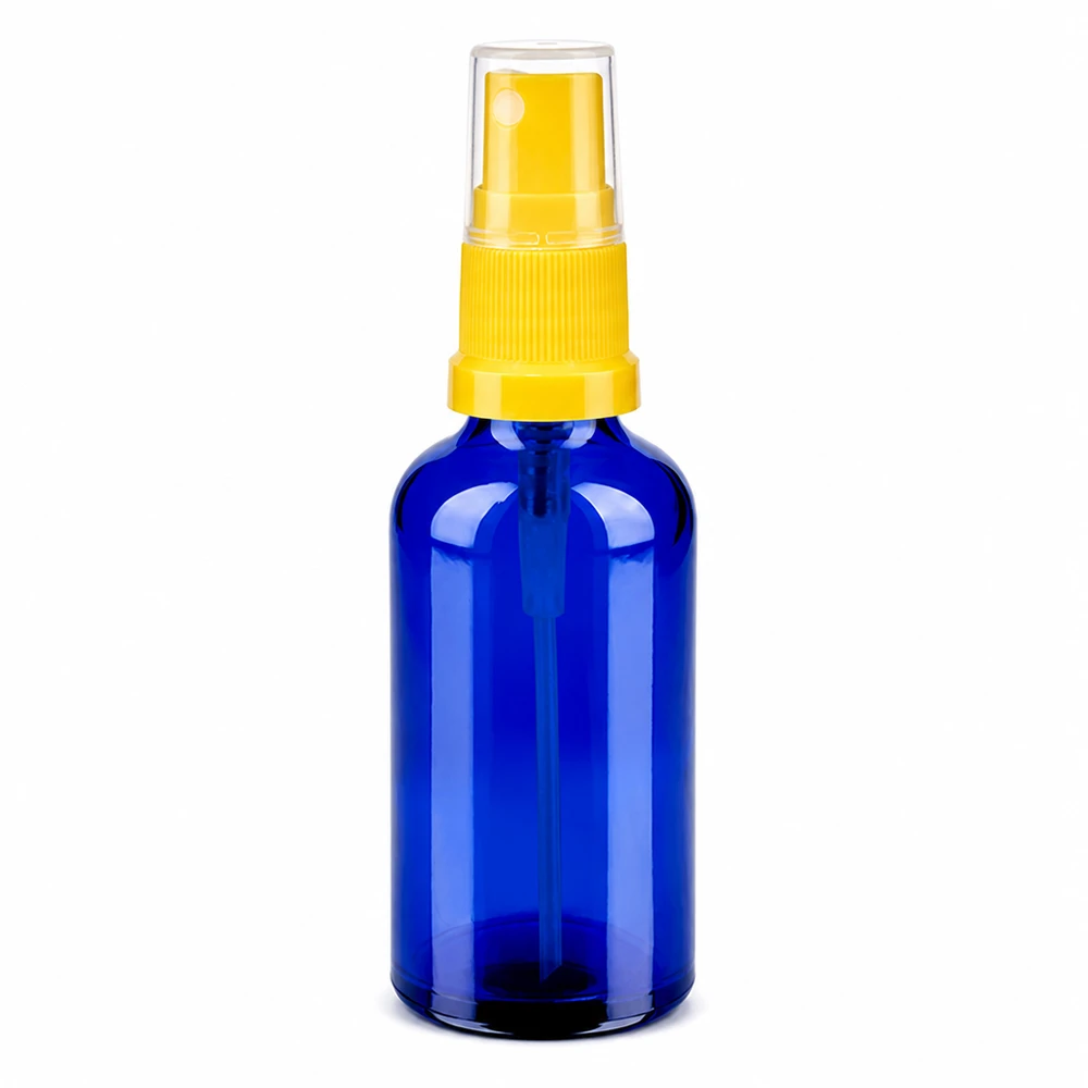 Flacone spray da 50 ml giallo/trasparente STD BlueLine UT18/50 Flacone nebulizzatore blu da 50 ml con attacco giallo per i detergenti