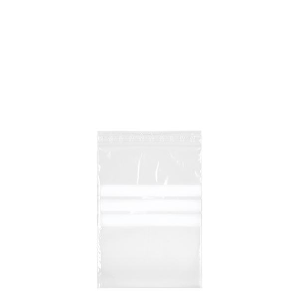 100 sacchetti PolyZip 80x120mm con campo di scrittura, 50µm