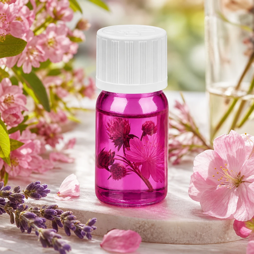 Flacone contagocce da 5 ml 1,2 mm bianco a prova di bambino PurpleLine. UT18/5 Flacone contagocce compatto da 5 ml in colore viola per l'uso mobile di oli profumati e tinture