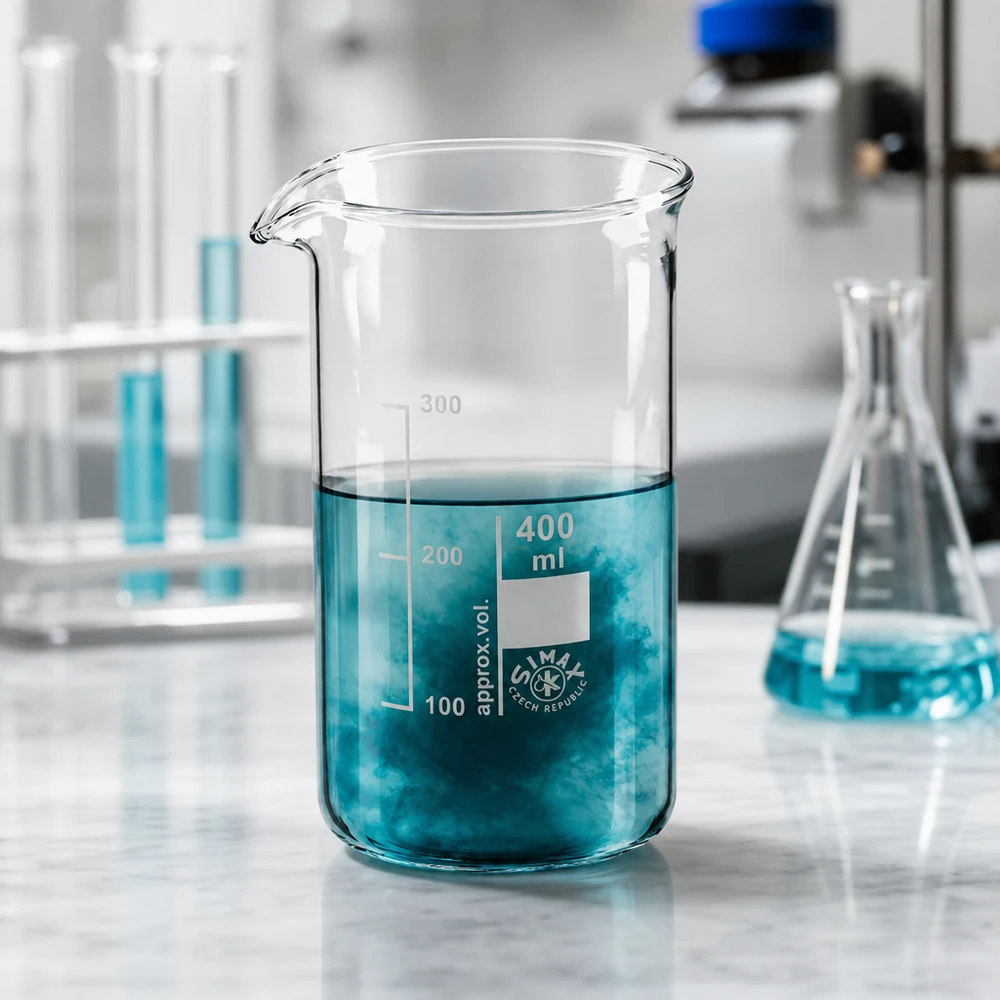 Bicchiere da 400 ml in vetro borosilicato, forma alta Becher SIMAX da 400 ml, modello alto, in vetro borosilicato resistente al calore, per applicazioni di laboratorio professionali